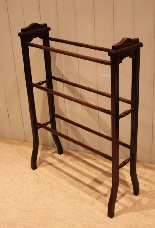 Edwardian Mahogany Towel Rail