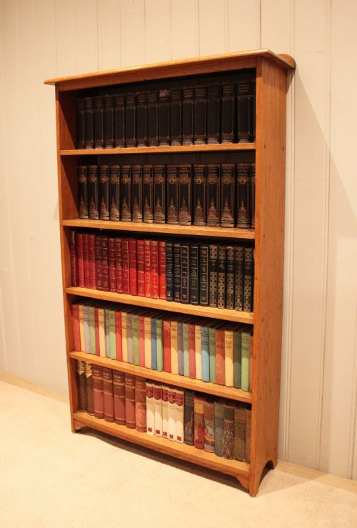 Tall Oak Open Bookcase
