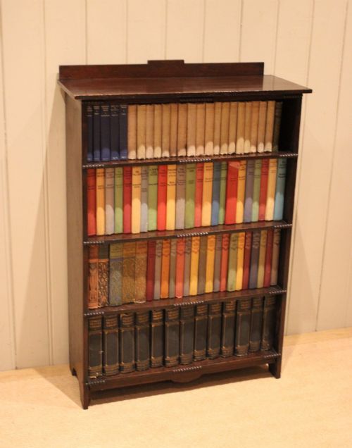 Dark Oak Open Beaded Edge Bookcase