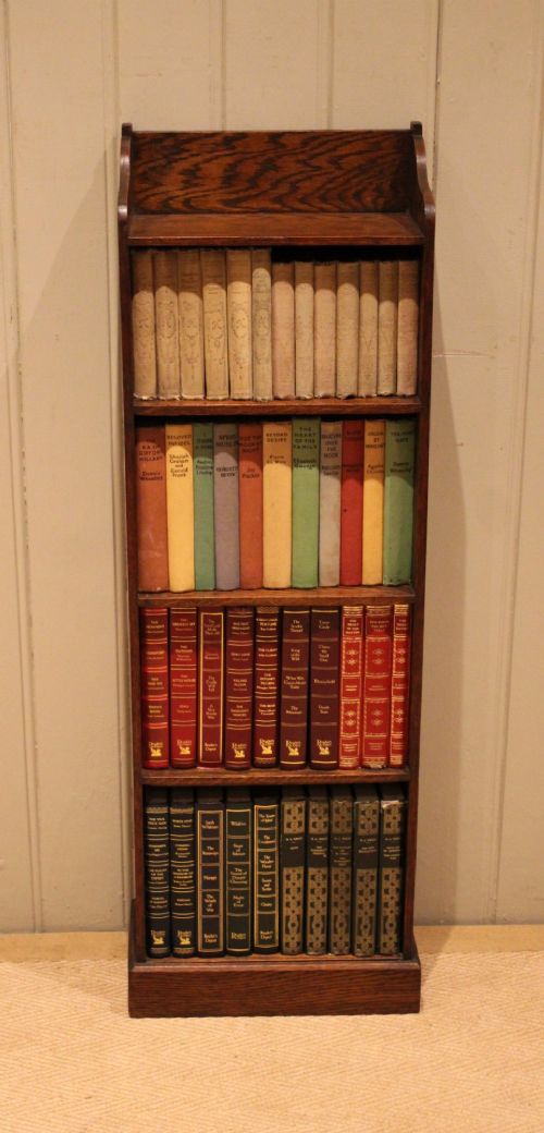 Slim Oak Open Bookcase