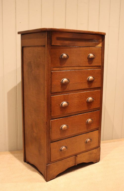 Tall Oak Chest Of Drawers