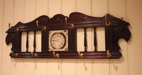Late 19th Century Mahogany Coat Rack