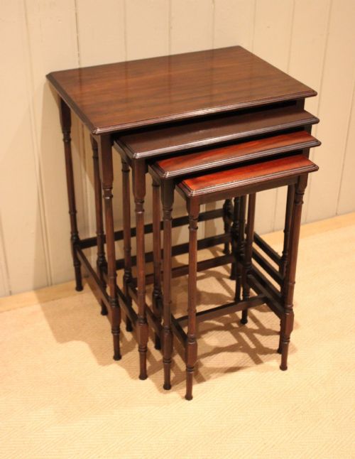 Mahogany Nest of Four Tables