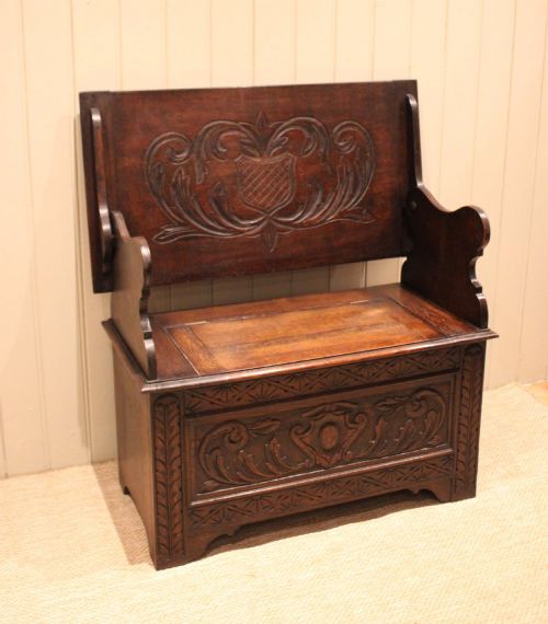 Solid Oak Monks Bench