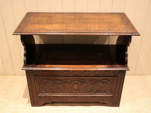fig 1. Solid Oak Monks Bench