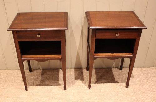 Pair Of French Mahogany Bedside Tables