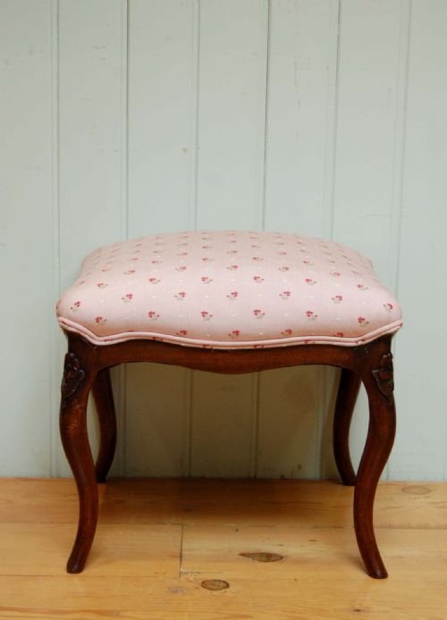 Mid 19th Century Walnut Stool on Cabriole Legs
