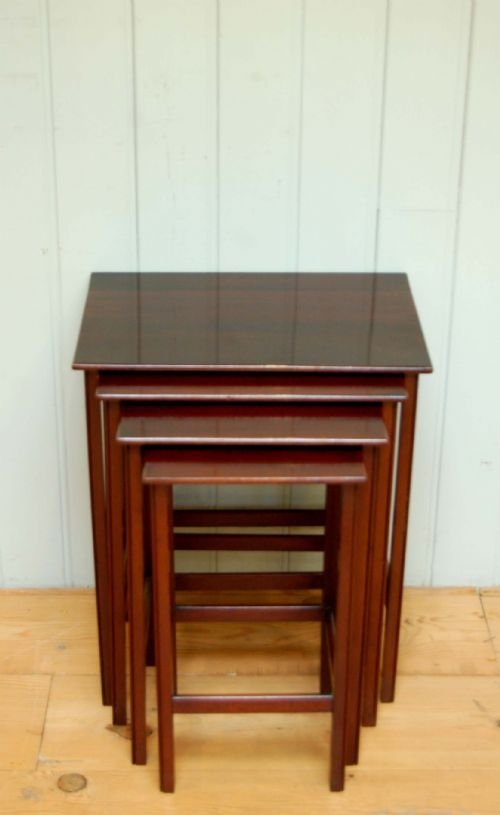 Set of Mahogany Quartetto Tables
