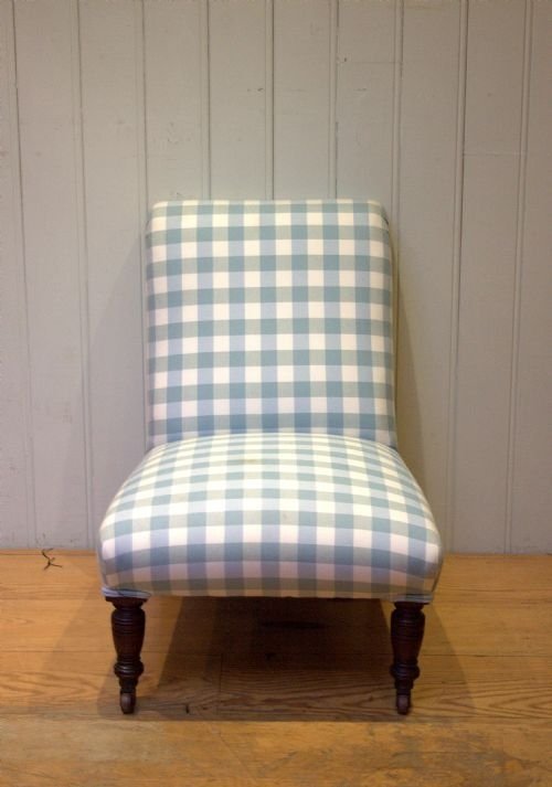 Edwardian Walnut and Beechwood Low Occasional Chair