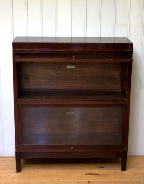 Mahogany Two Tier Globe Wernicke Bookcase