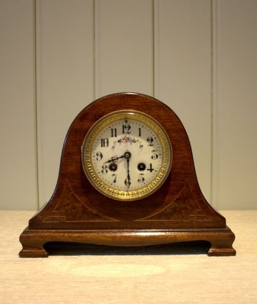 Early 20th Century Inlaid Mahogany Cased Mantel Clock