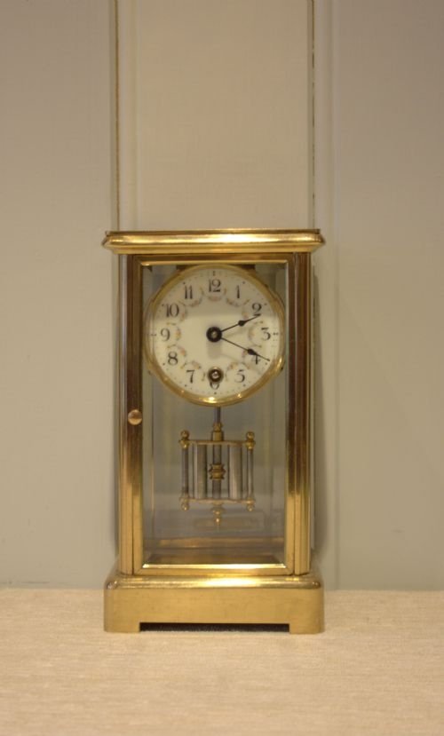 Brass and Glass Mantel Clock