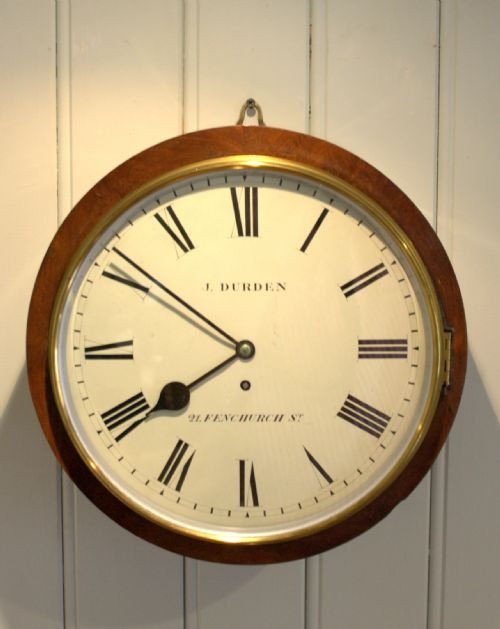 Mahogany Drum Case Dial Clock