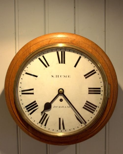Solid Oak Cased Dial Clock
