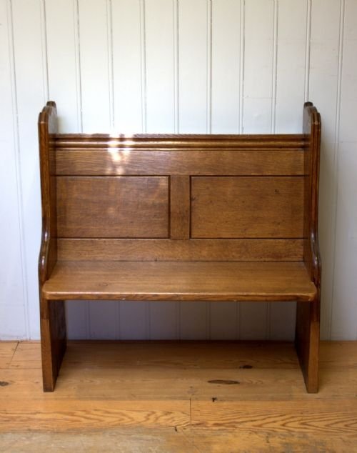 Solid Oak Church Pew
