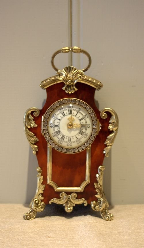 Minature French Tortoiseshell Mantel Clock