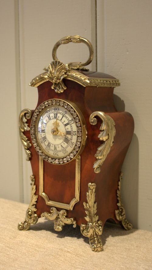 fig 1. Minature French Tortoiseshell Mantel Clock