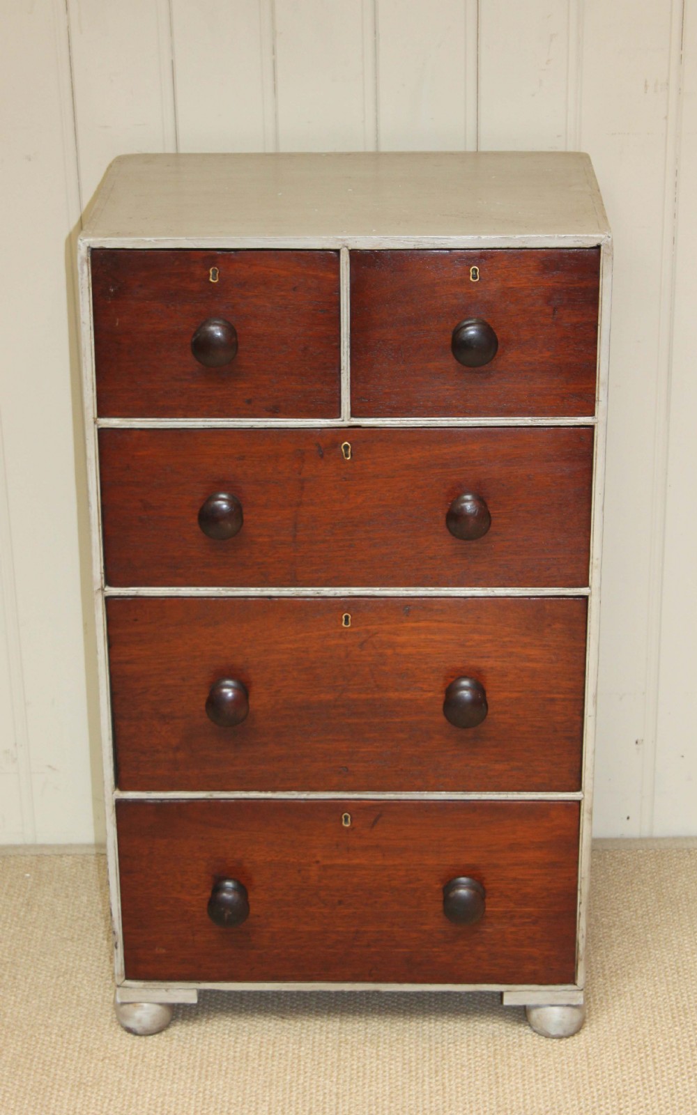 Victorian Mahogany And Painted Chest 