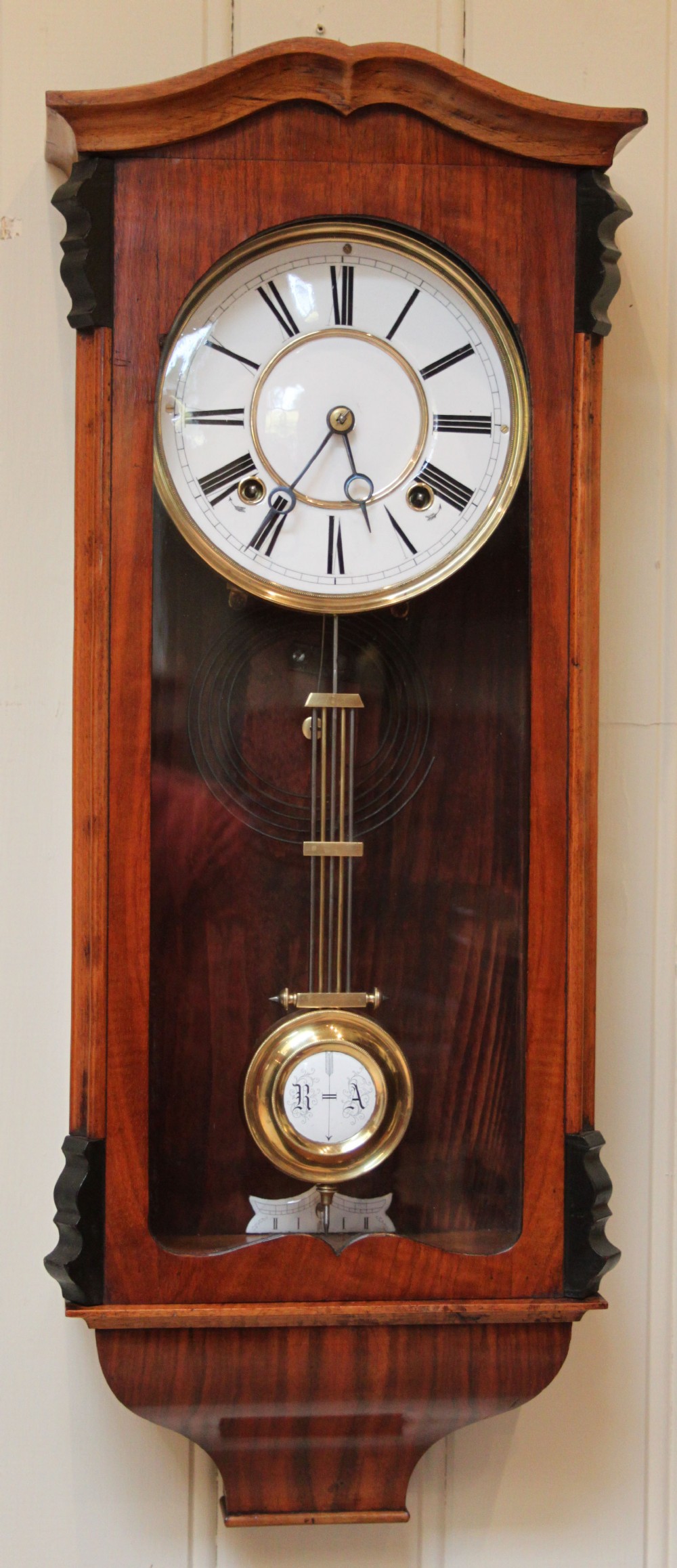 Slender Regulator Style Wall Clock
