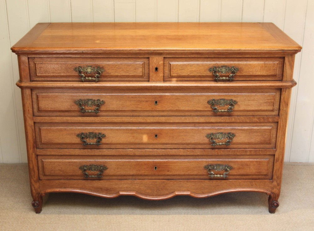 French Oak Chest Of Drawers 