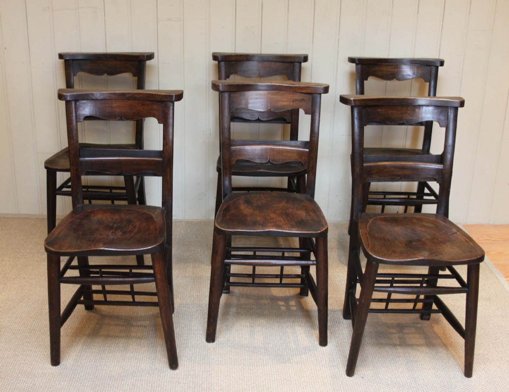 Set Of Six Church Chairs