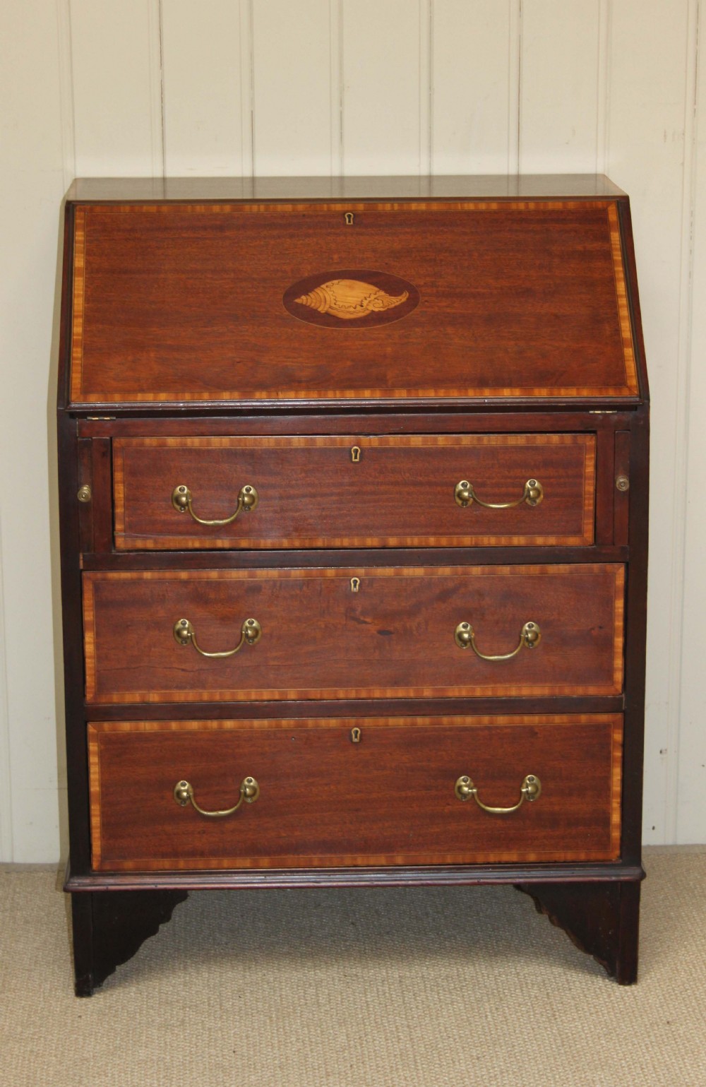 Edwardian Mahogany Inlaid Bureau 