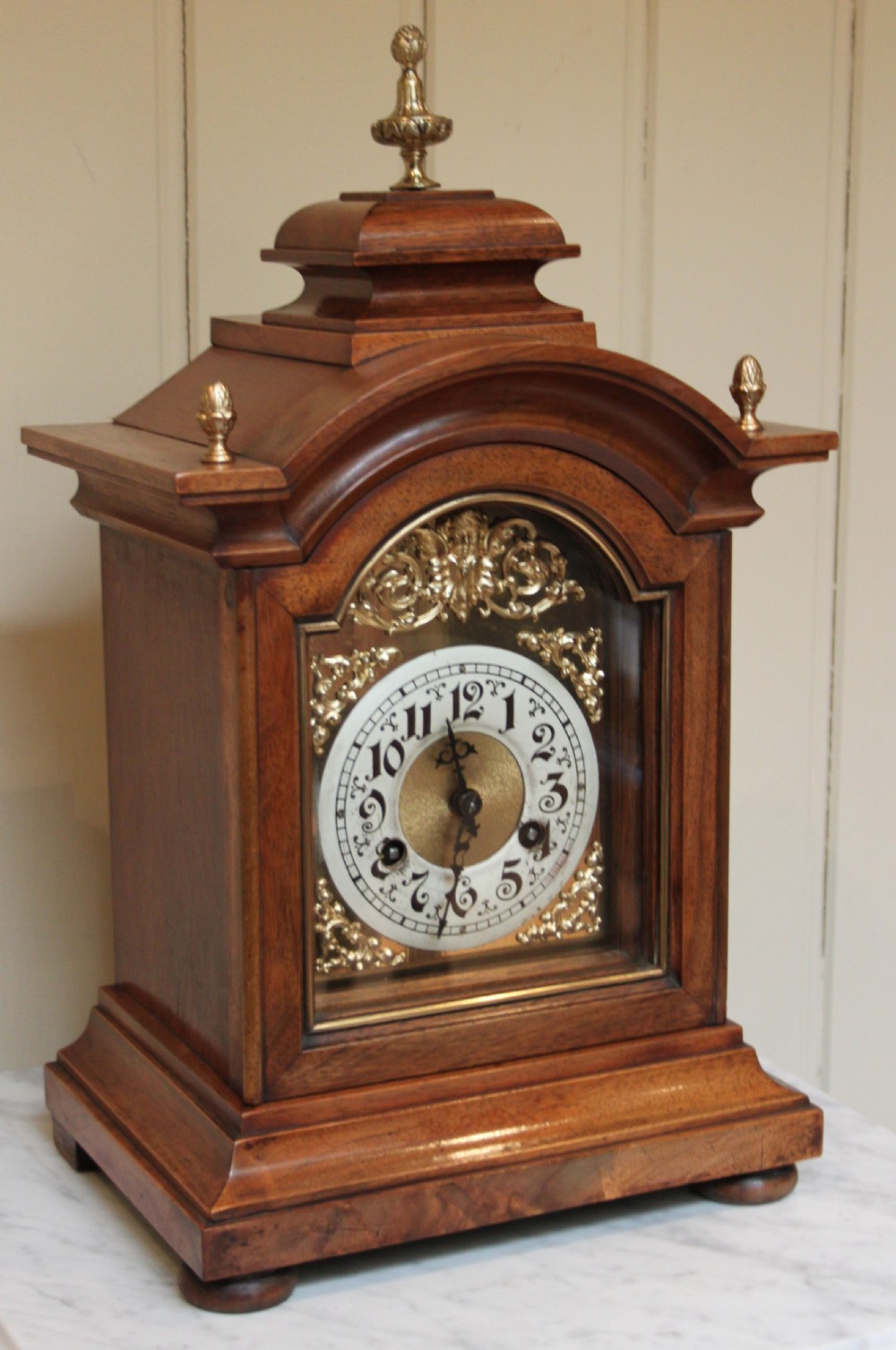 Walnut Striking Bracket Clock