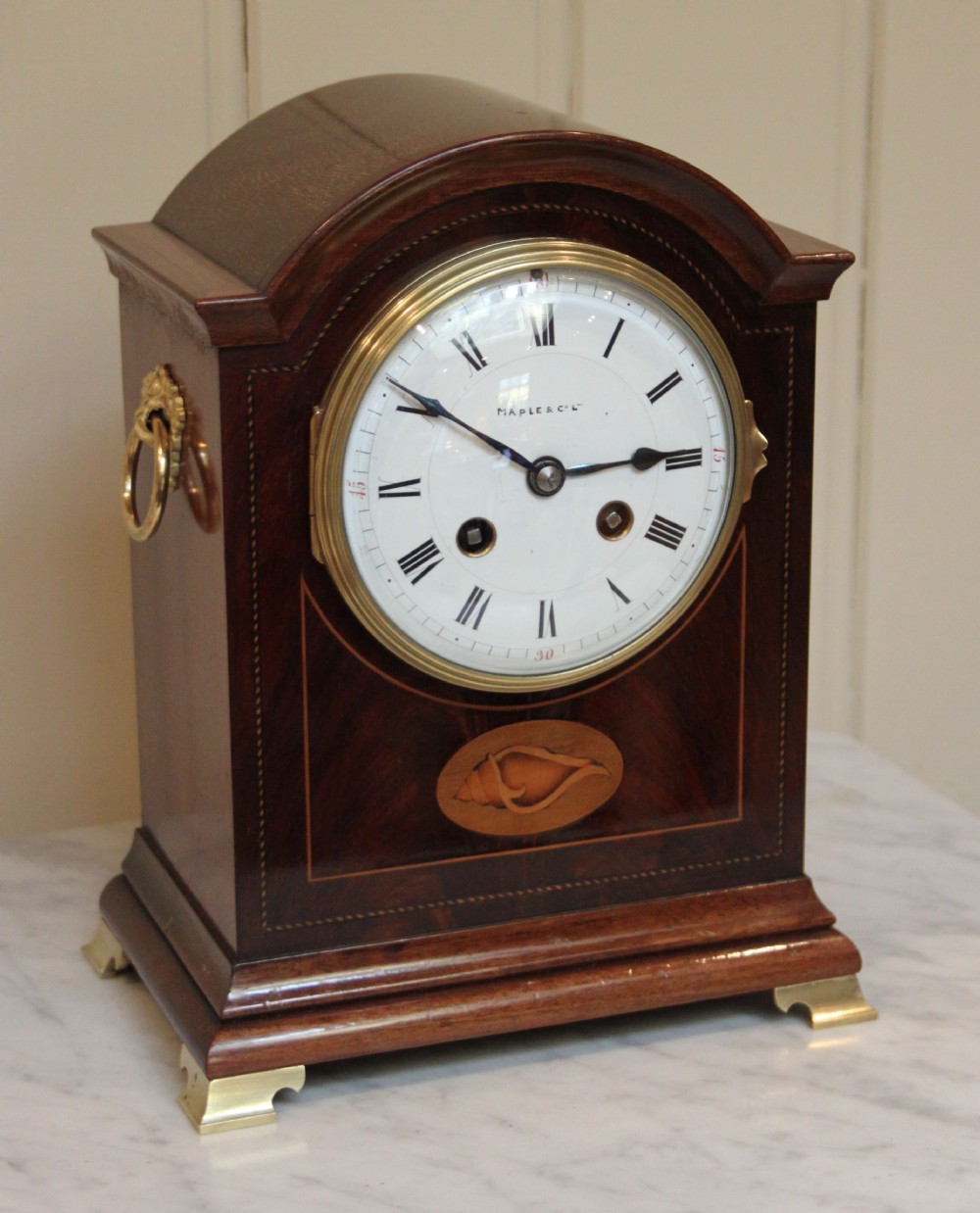 Fine Small Striking Mahogany Mantel Clock 