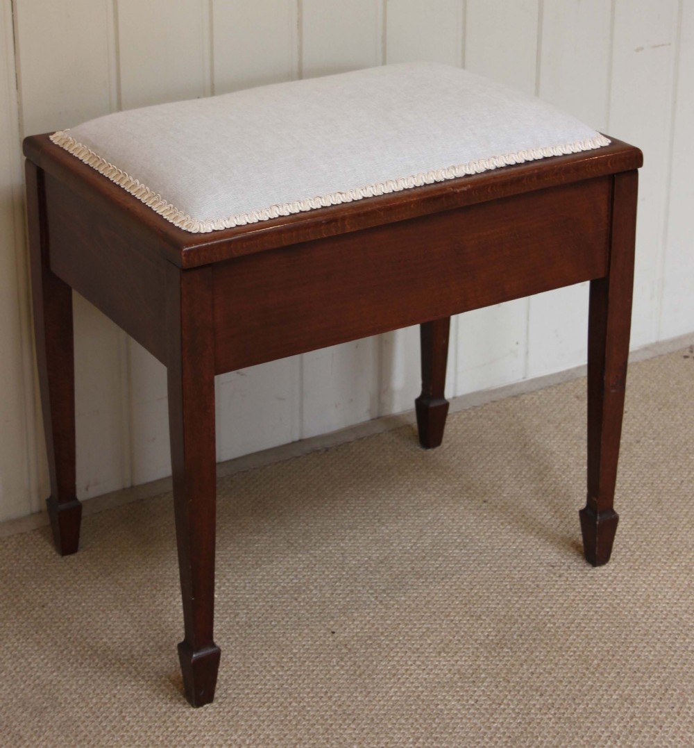  1920s Mahogany Piano Stool