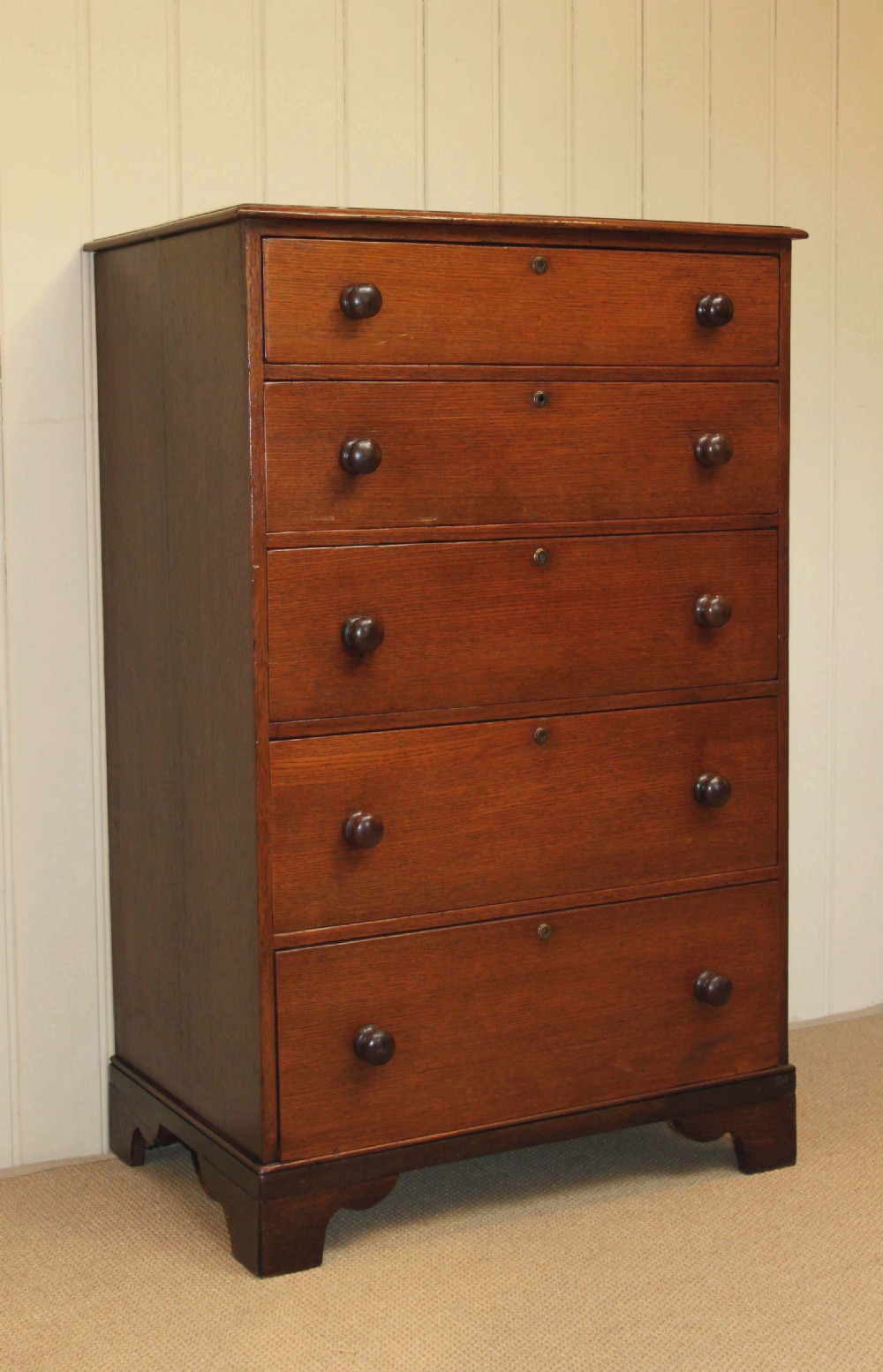 Solid Oak Chest Of Drawers