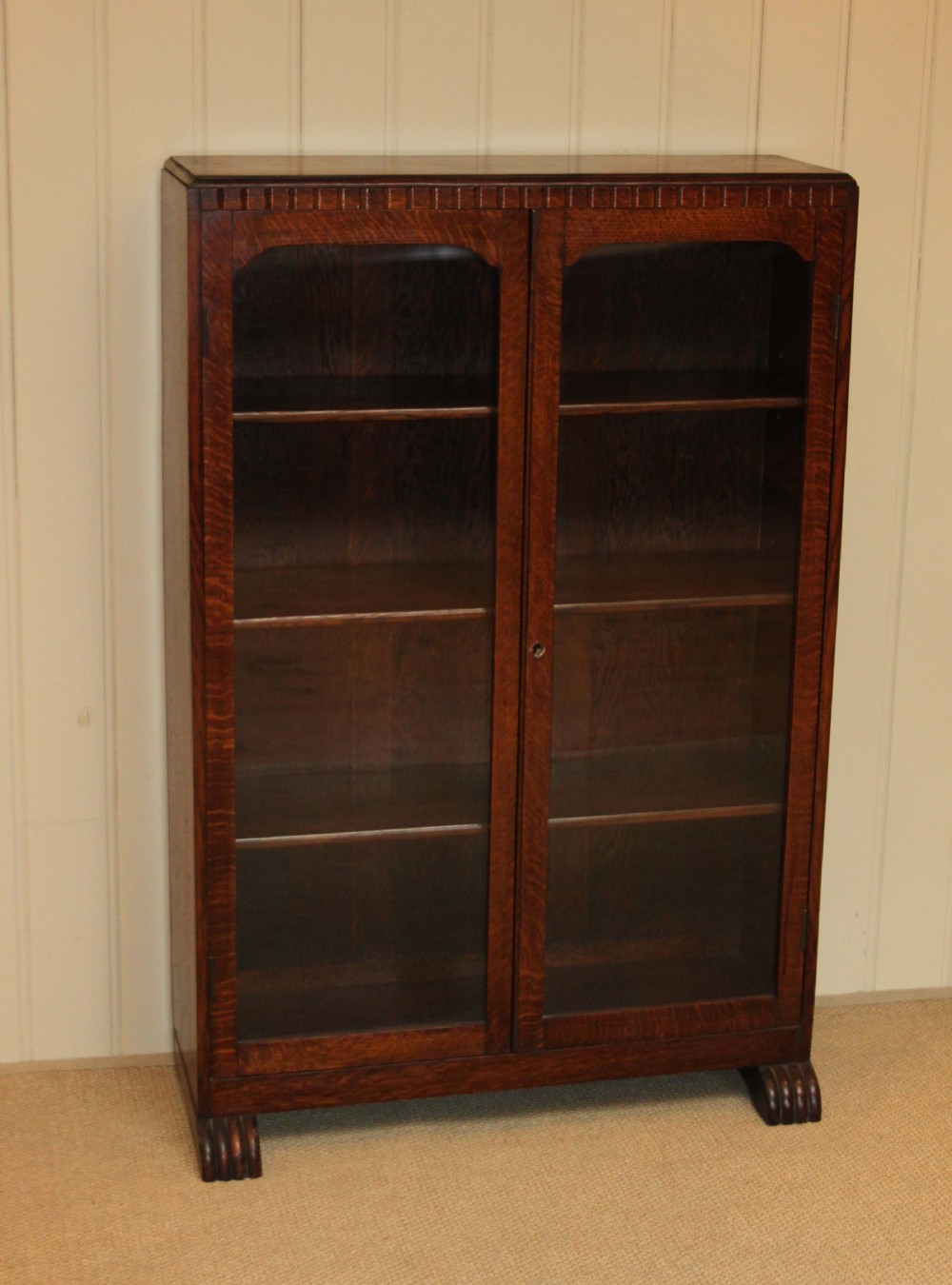 Oak Glazed Bookcase