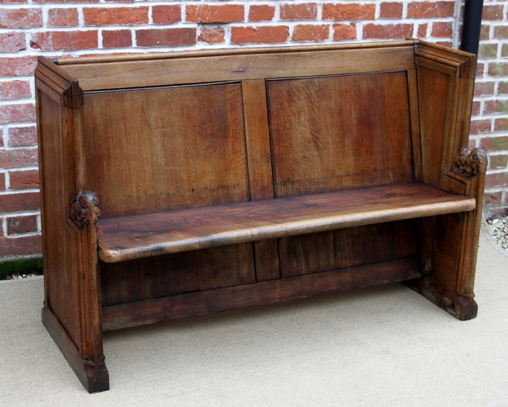 Solid Oak Church Pew