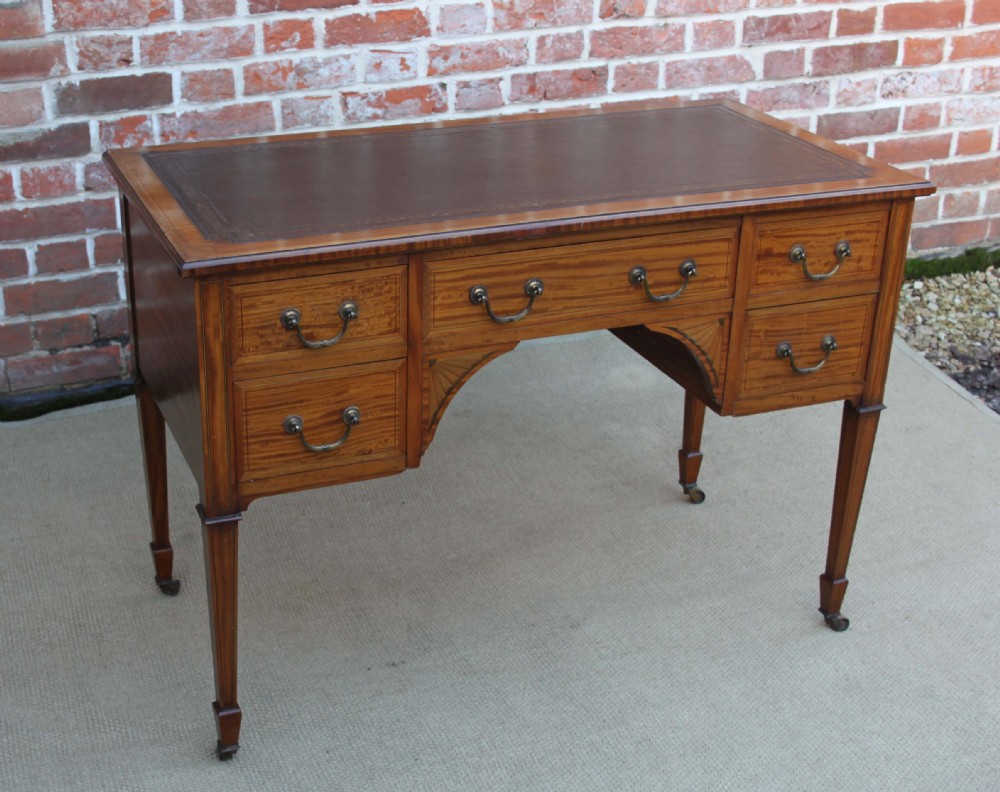 Edwardian Satinwood Writing Table 