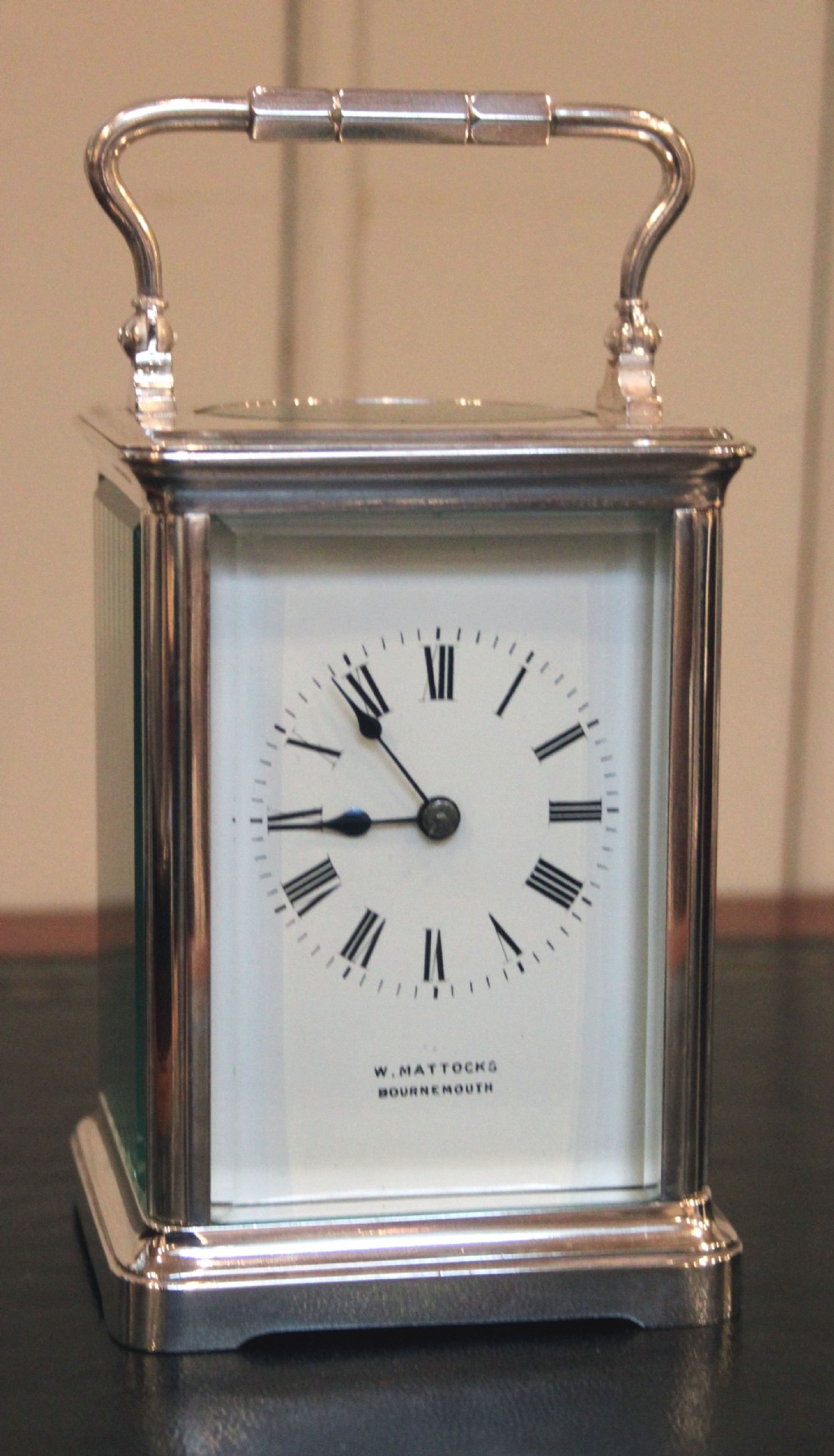 Silver Plated Striking Carriage Clock