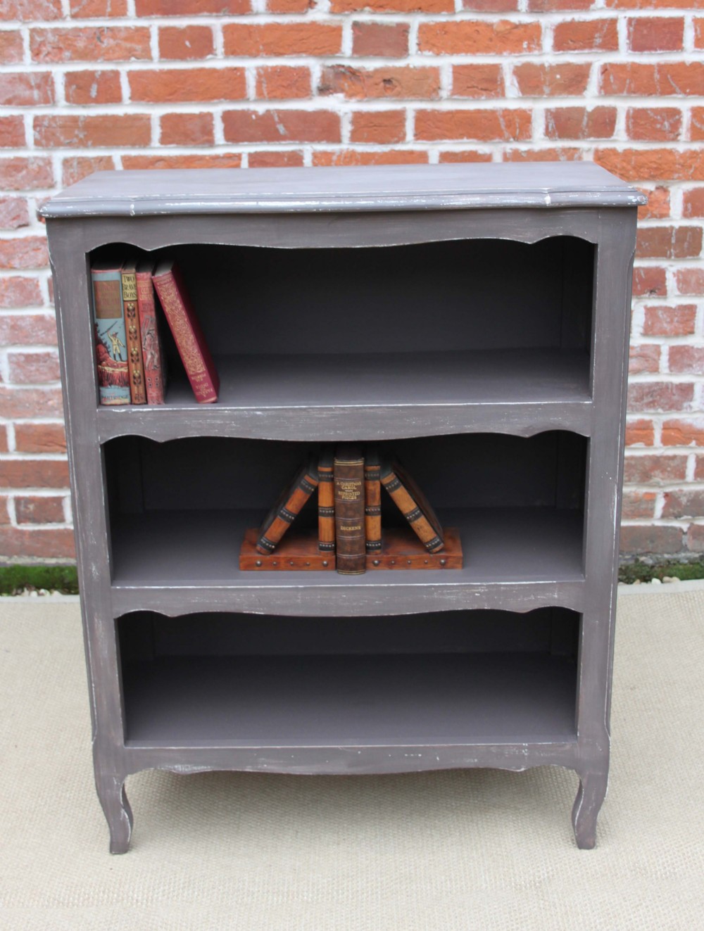 French Painted Open Bookcase 