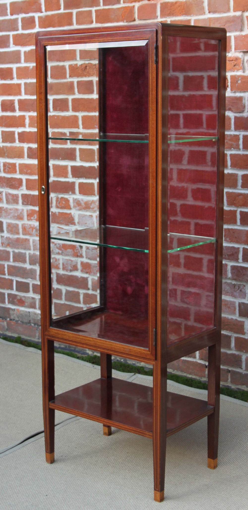 Edwardian Inlaid Mahogany Display Cabinet 