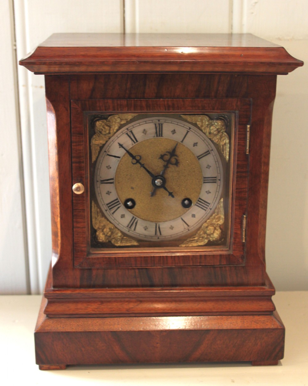 Walnut Ting Tang Mantel Clock