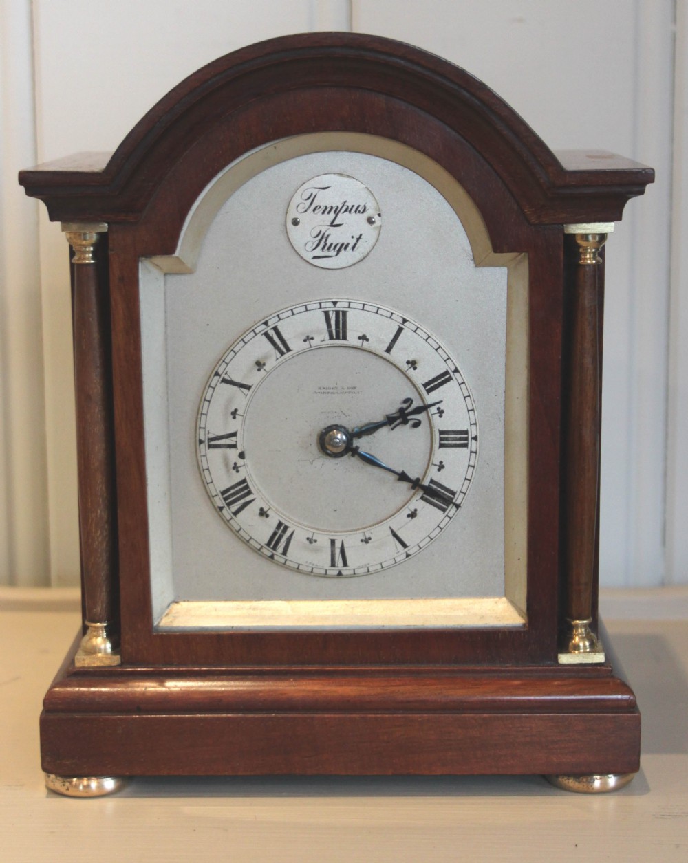 Mahogany Timepiece Mantel Clock