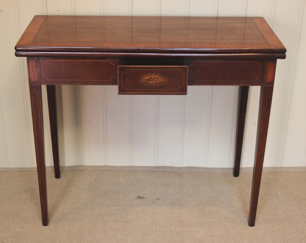 Early 19th Century Inlaid Mahogany Tea Table
