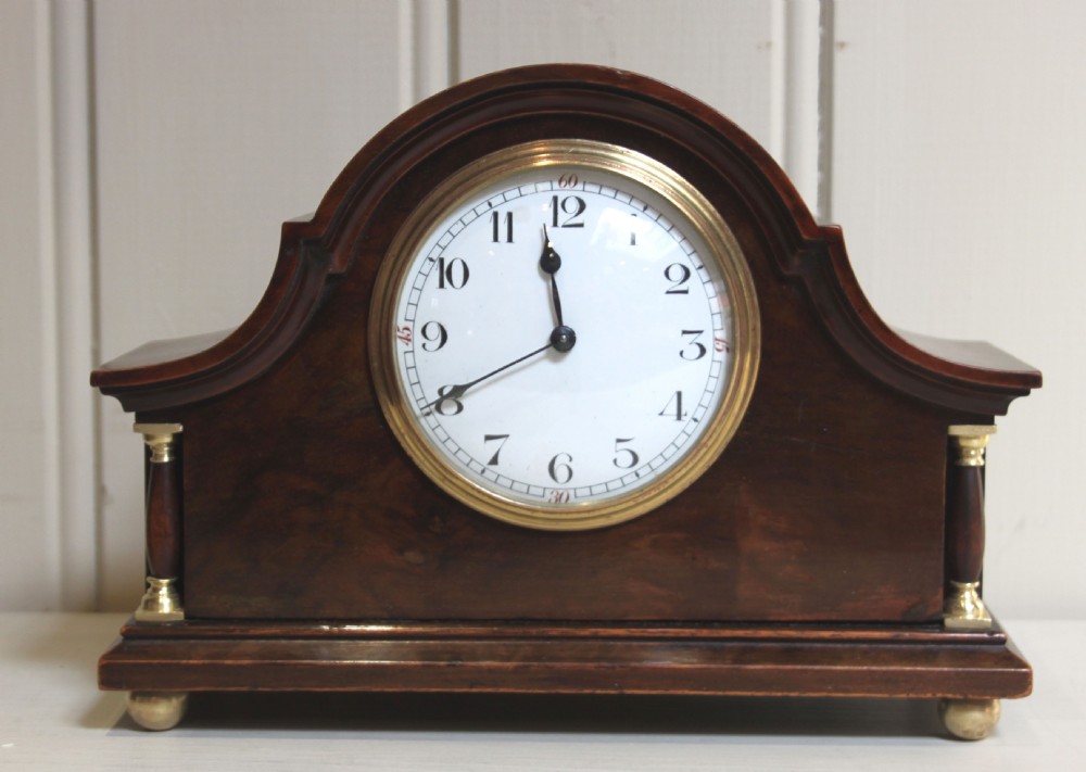 Burr Walnut Timepiece Mantel Clock 