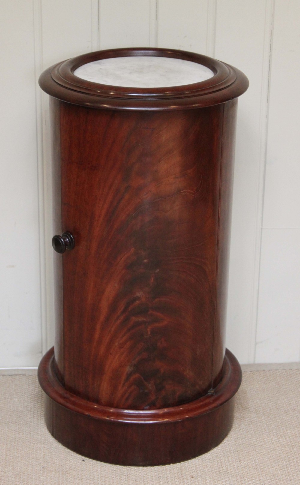 Unusual Circular Mahogany Bedside Cabinet 