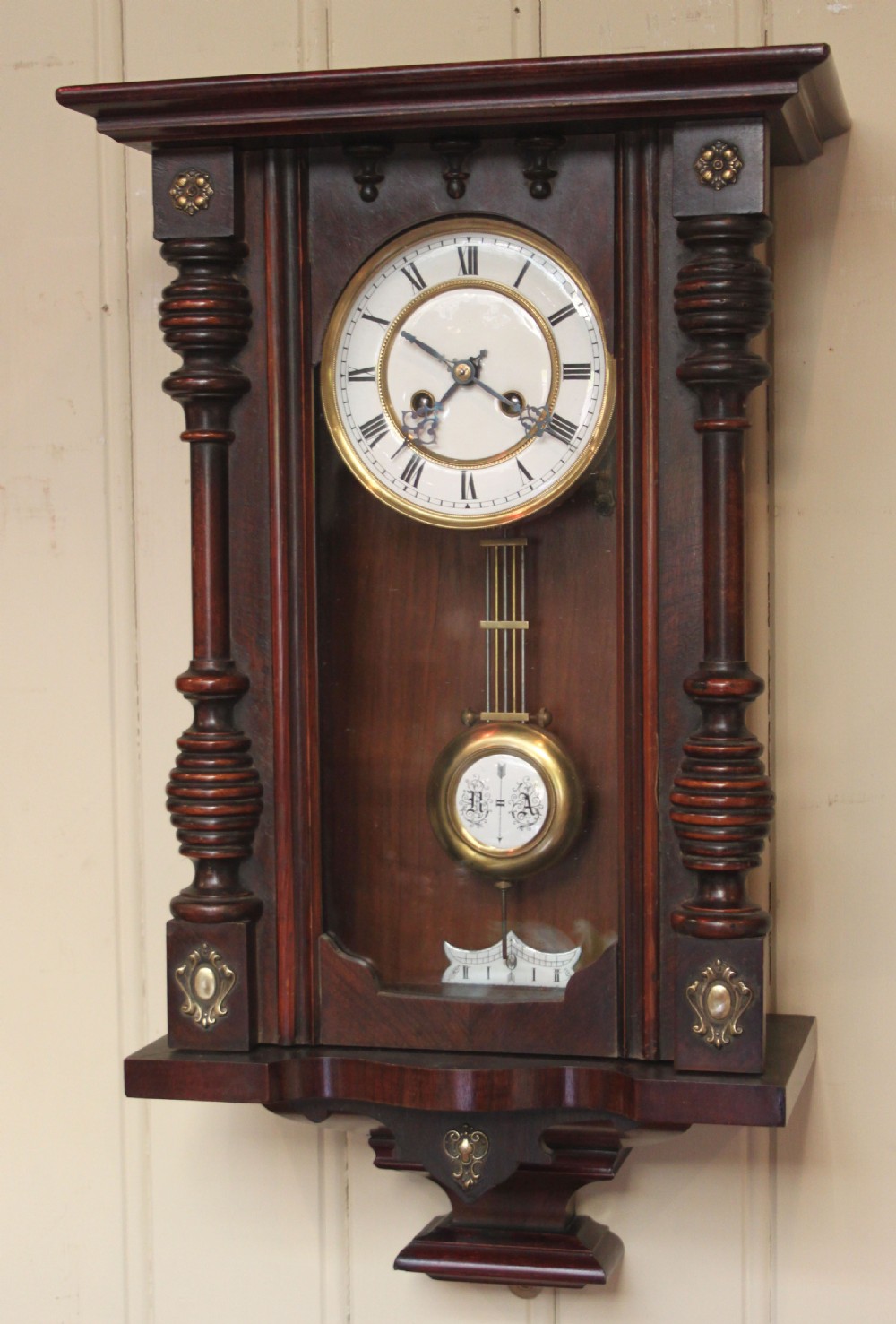 Small Walnut Regulator Wall Clock