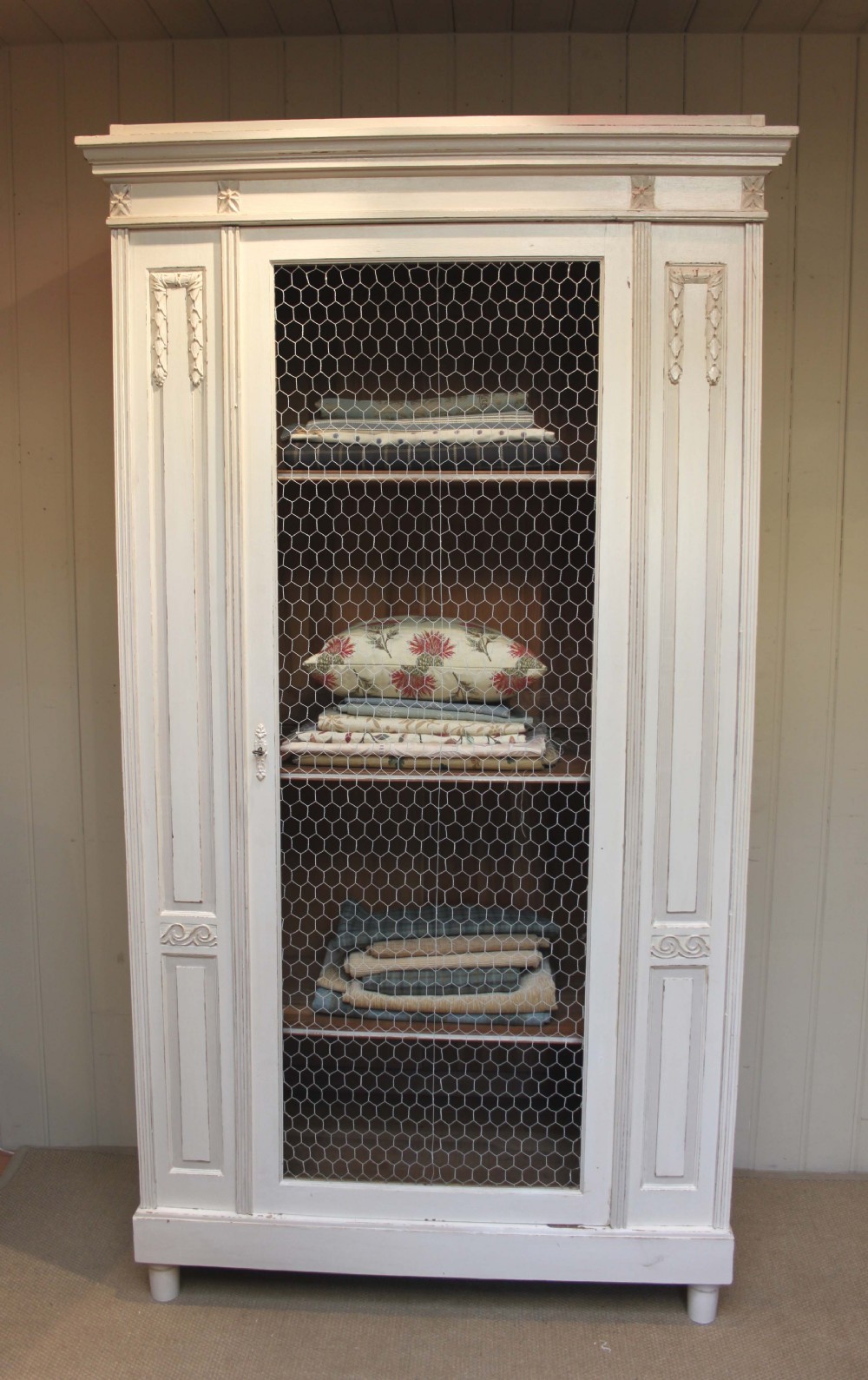 French Painted Single Door Armoire