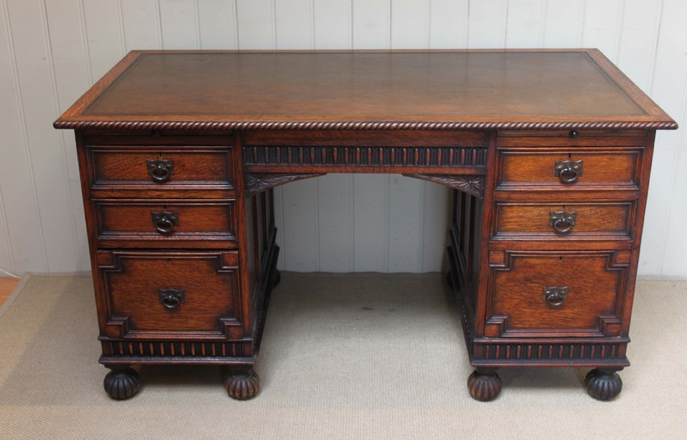 Substantial Oak Desk 