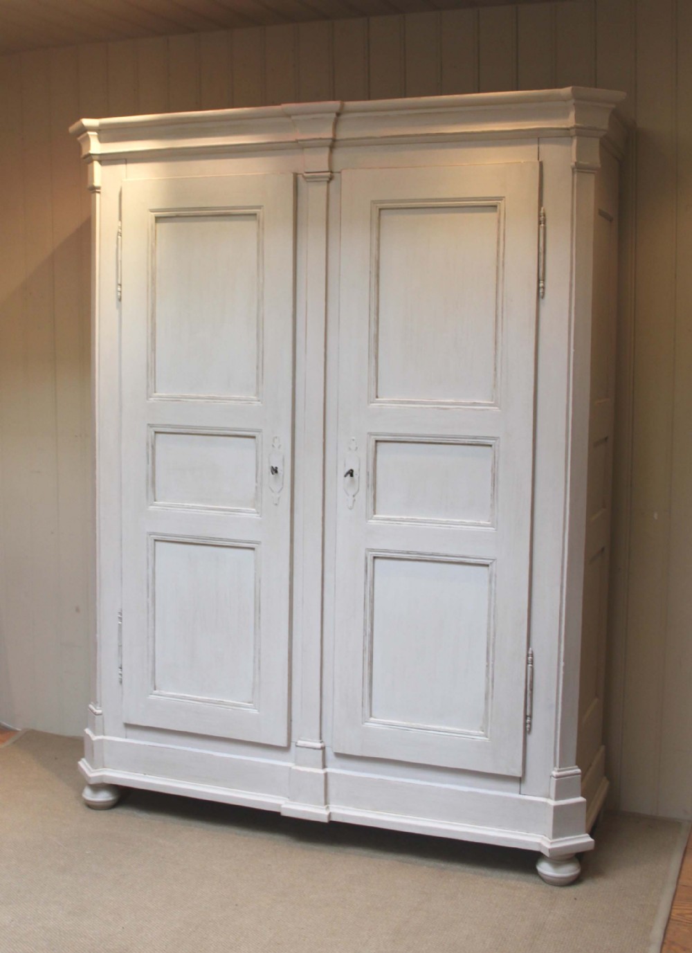 Large Two Door Painted Continental Wardrobe