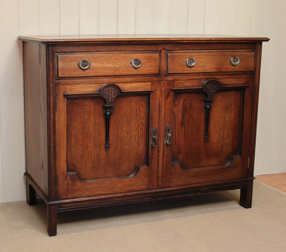 Edwardian Solid Oak Sideboard