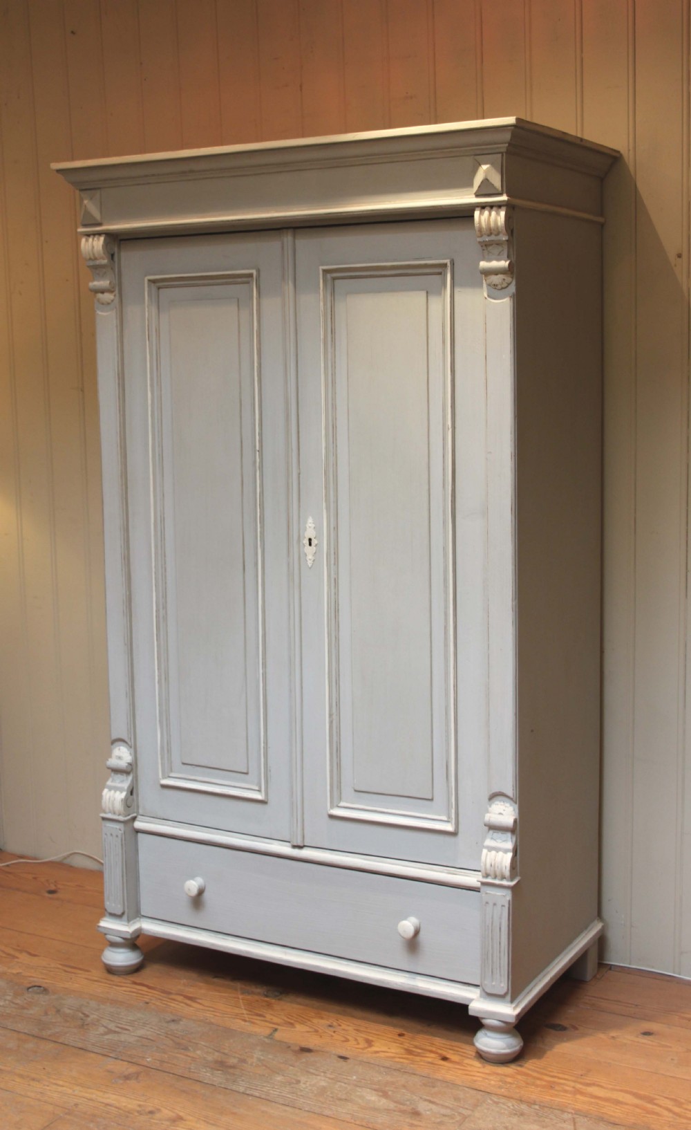 Late 19th Century Painted Two Door Wardrobe