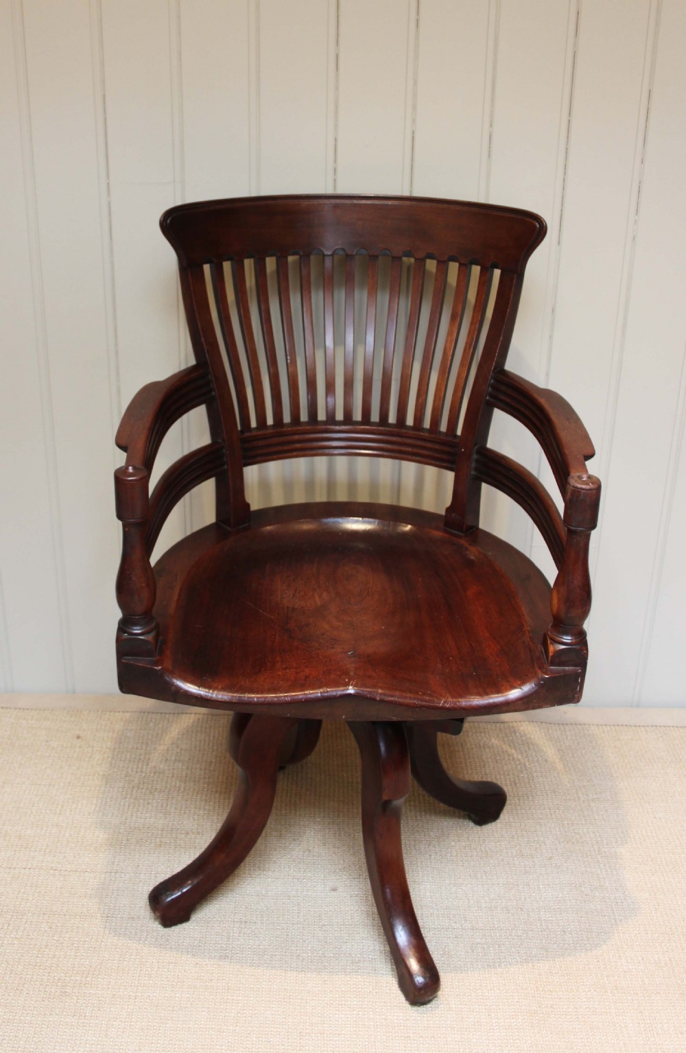 Edwardian Mahogany Swivel Chair