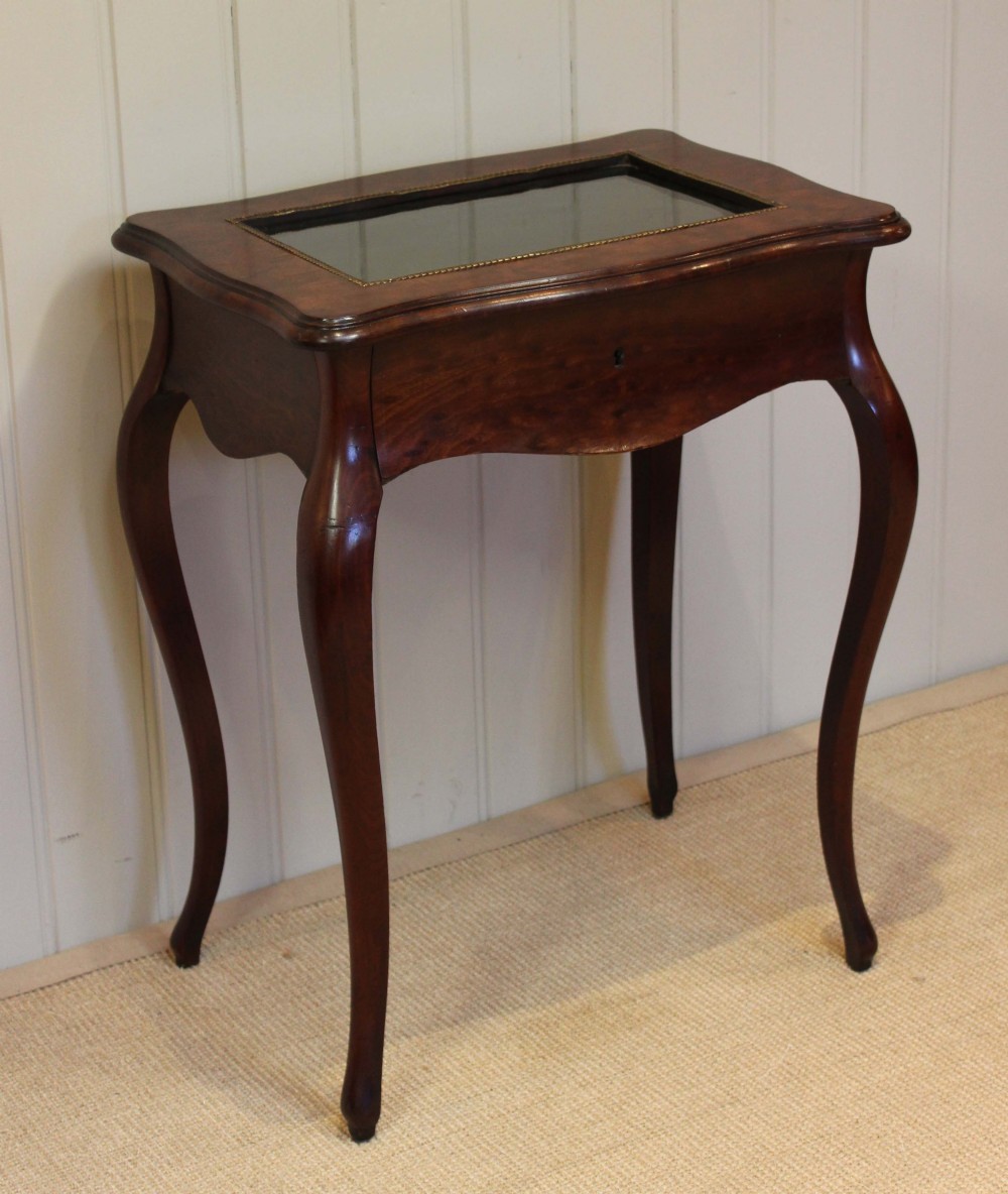 French Walnut Display Table