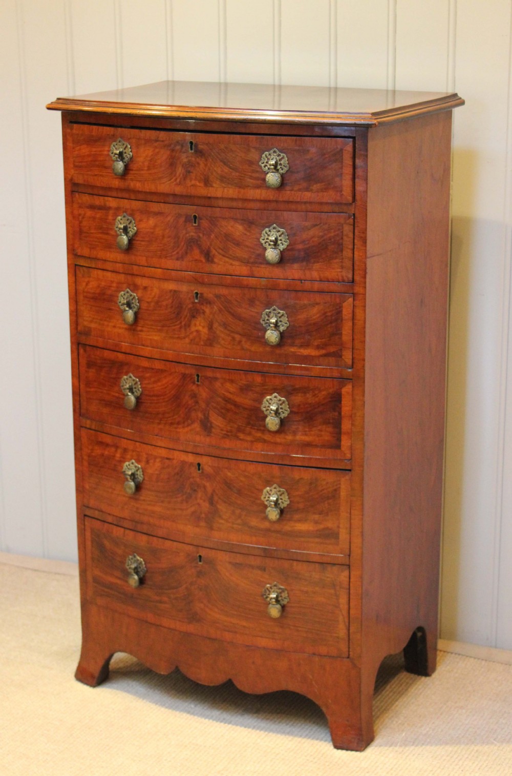 Tall Walnut Chest Of Drawers